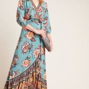 Farm Rio Viera Maxi Wrap Dress-MEDIUM
